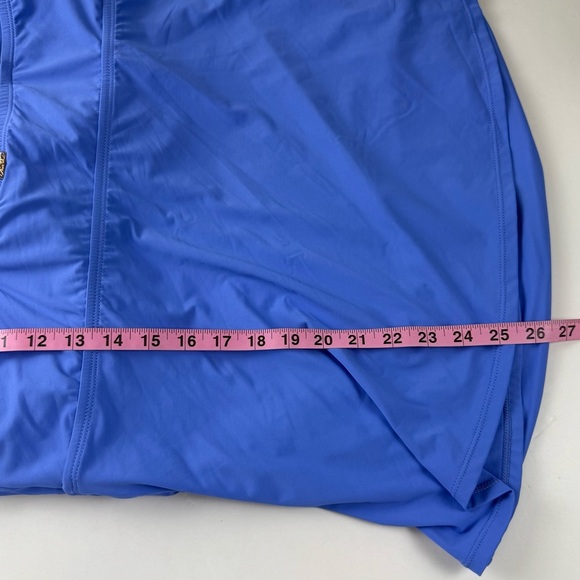 Anne Cole Tankini Swim Top Womens 22W Periwinkle Blue Ruched Underwire Plus Size - Picture 10 of 11